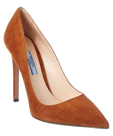 prada suede pointy toe pump